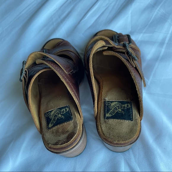 Freebird by Steven 'Caprice' brown leather mule sandals Size 6 - Picture 5 of 10